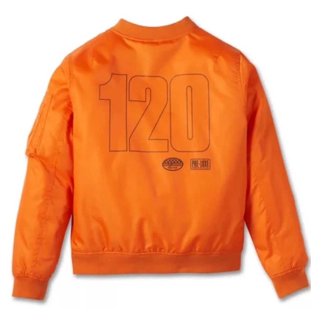 Harley-Davidson 120th Anniversary Harley Orange Bomber Jacket Womens - Picture 2 of 7